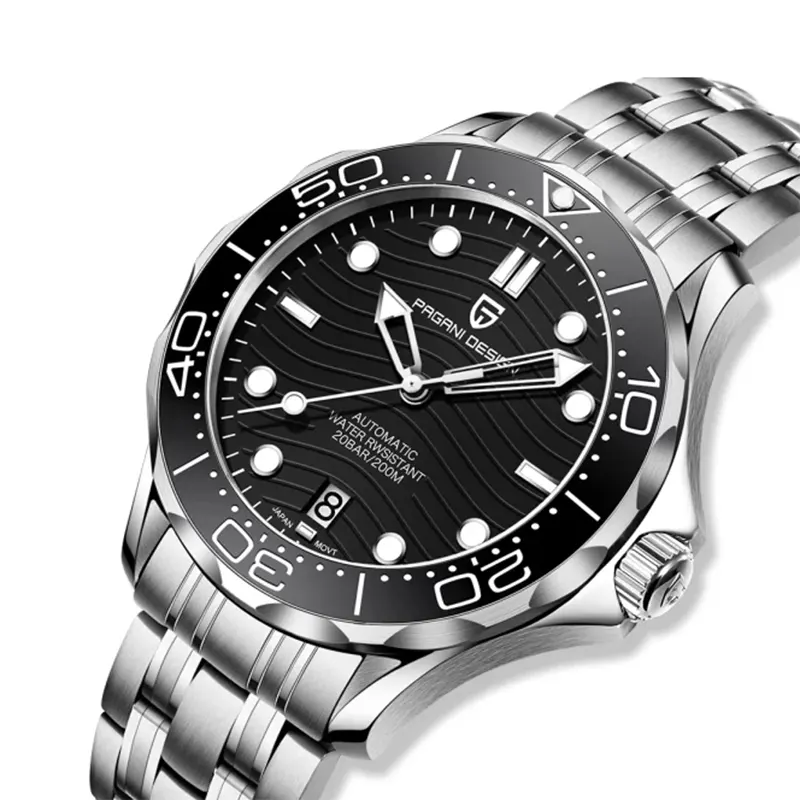 Pagani Design Black Seamaster Dial Men's Watch-  PD-1685